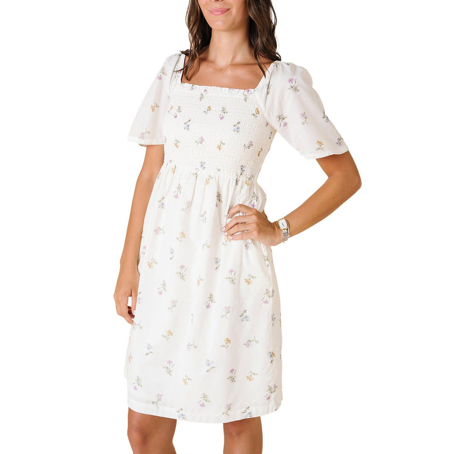 Women's Hope and Henry Organic Bell Sleeve Smocked Dress