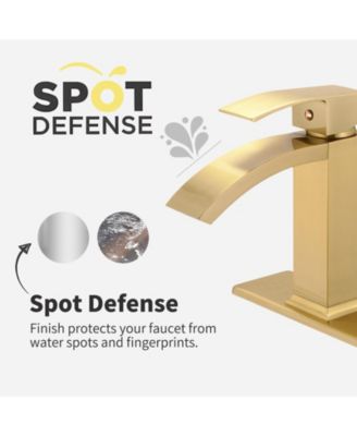 Waterfall Single Hole Single-Handle Low-Arc Bathroom Sink Faucet With Pop-up Drain Assembly In Brushed Nickel