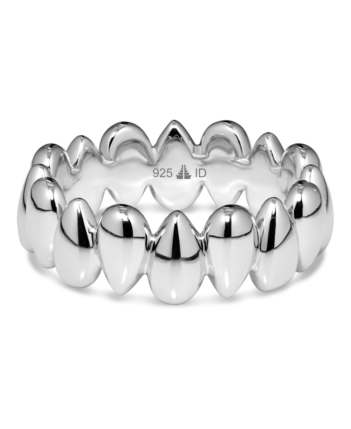 Devata Teardrop Eternity Band Ring in Sterling Silver