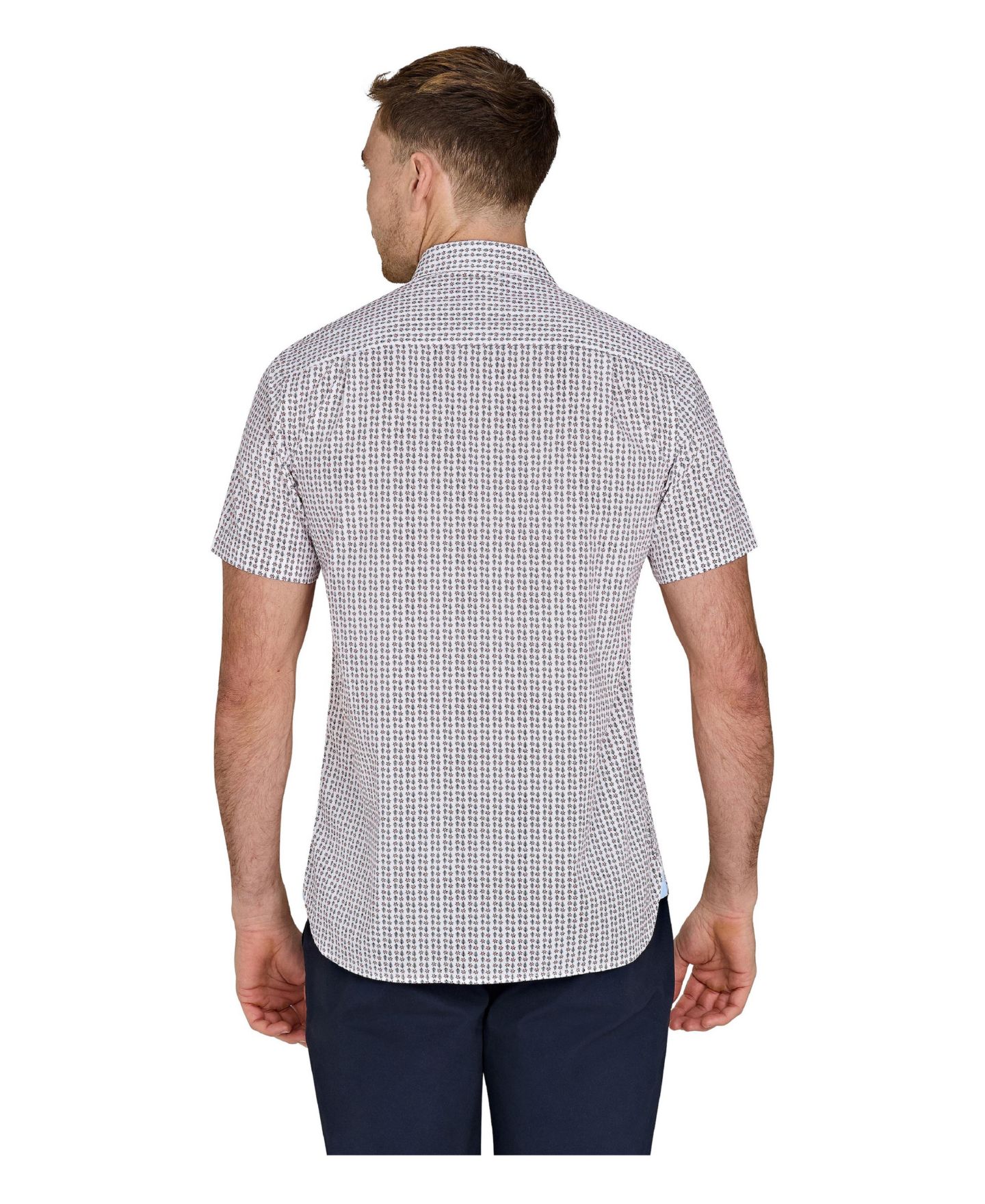 Мужская рубашка Raging Bull Short Sleeve Flower Cotton Poplin, цвет: Белый — фото 2