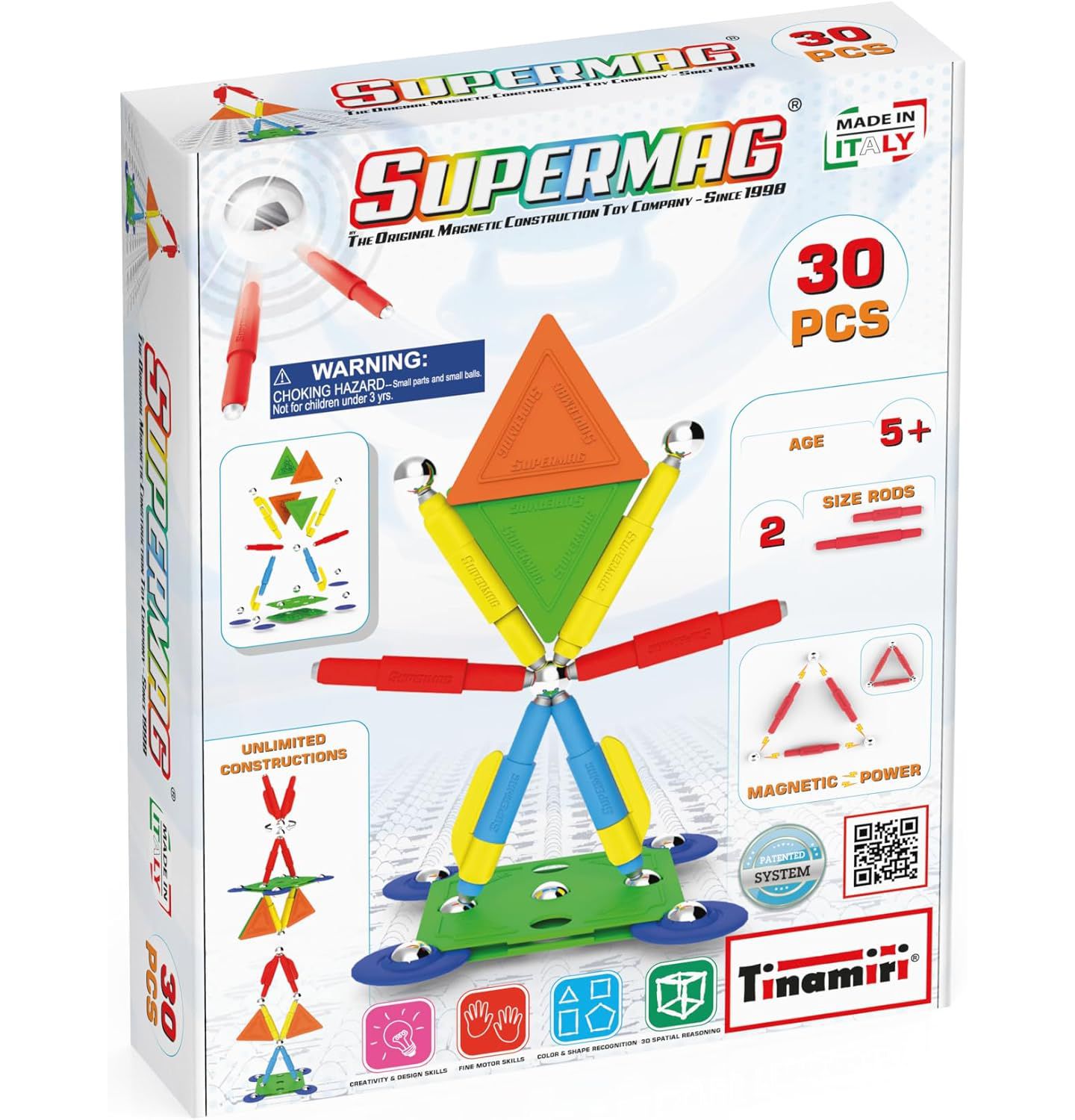 Детский конструктор Tinamiri SuperMag Multicolor 30, цвет: Open Miscellaneous — фото 1