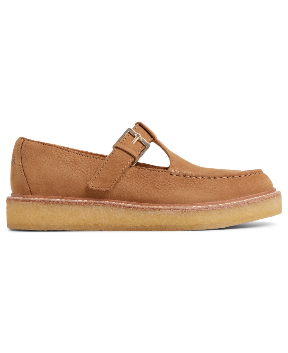 Sperry Women's Captain's Oxford Mary Jane Round Toe Crepe Shoes In Brown