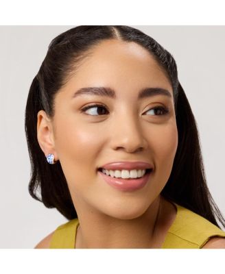 Statement Earrings - Mini Abby Marble Blue