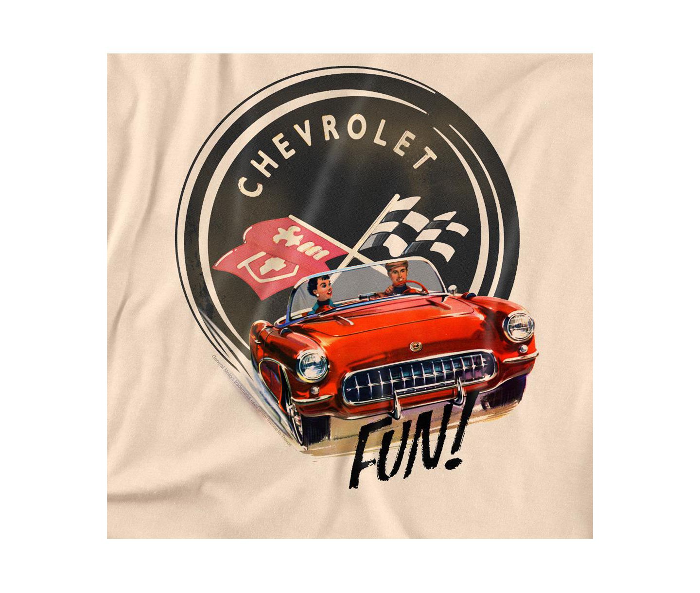 Мужская футболка Logovision Chevrolet Vette Fun, цвет: Кремовый — фото 2