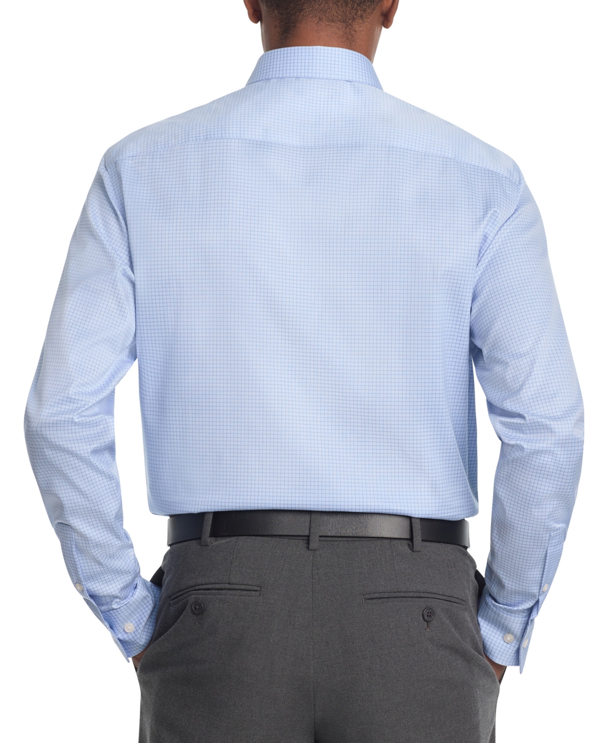 Calvin Klein Men's Refined Cotton Stretch Regular Fit Dress Shirt In Blue