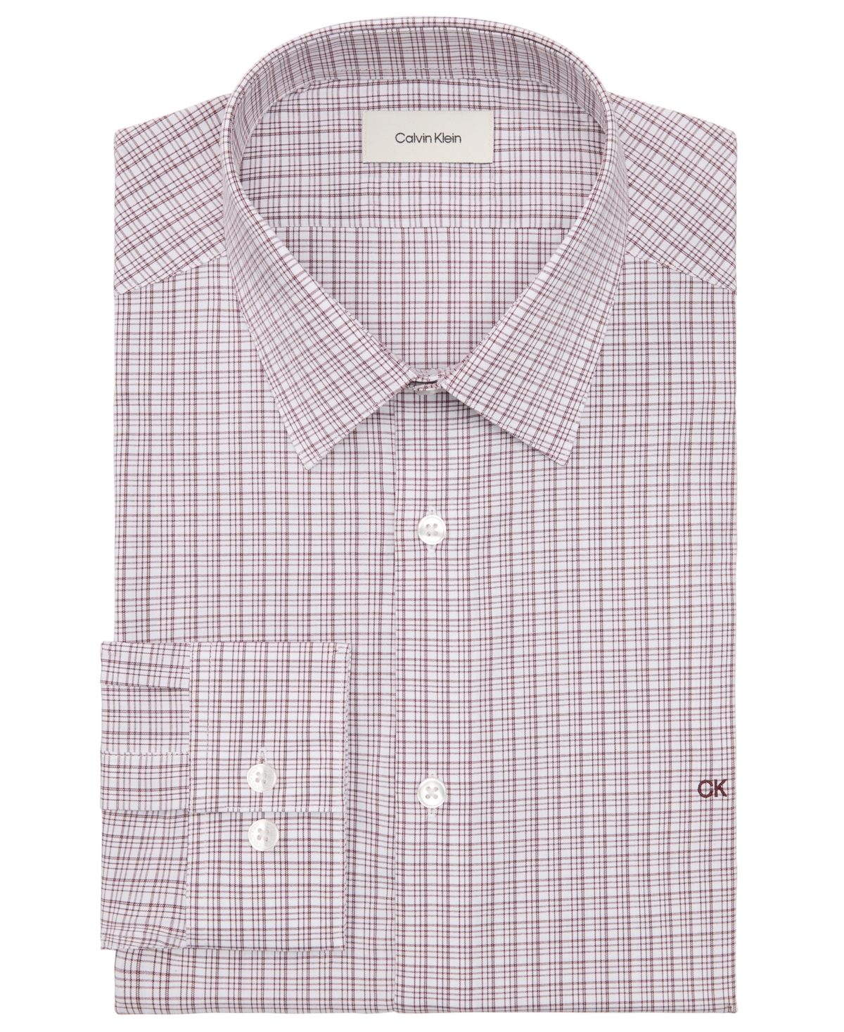 Calvin Klein Men's Stretch Collar Slim Fit Dress Shirt In Gray