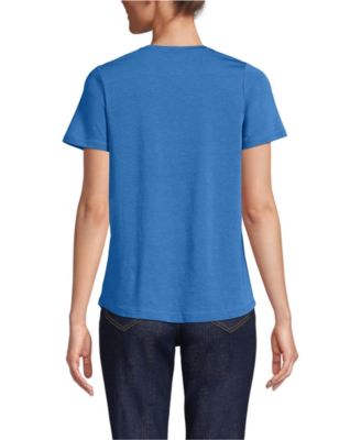 Women's Short Sleeve Lightweight Jersey Gathered Shoulder T-Shirt