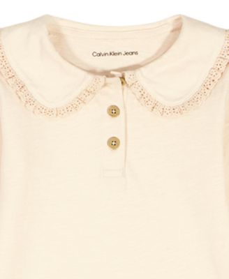 Toddler and Little Girls 2-Piece Collared Top and Pant Set