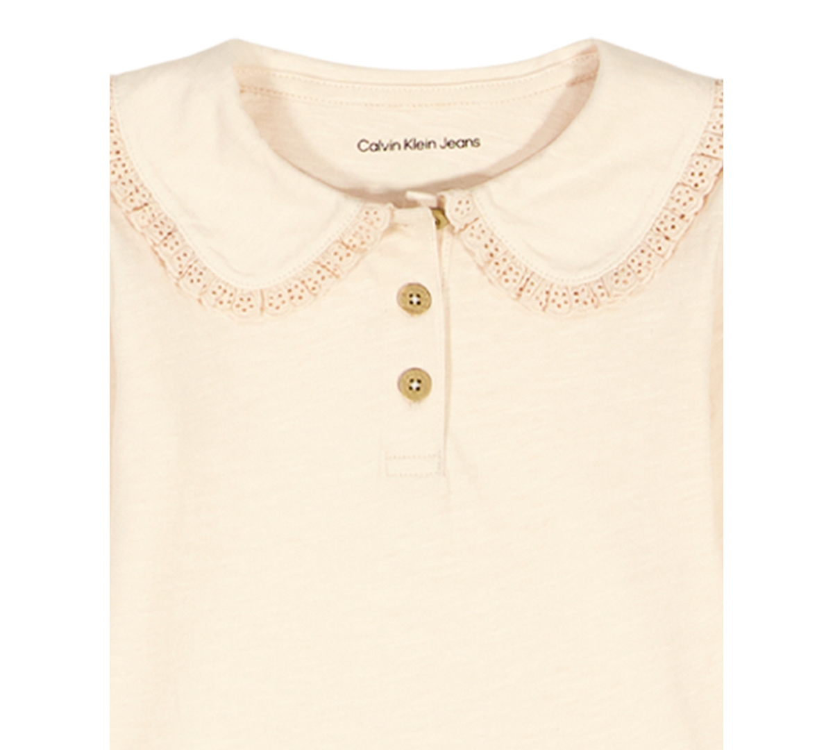 Calvin Klein Toddler And Little Girls 2-piece Collared Top And Pant Set In Multi
