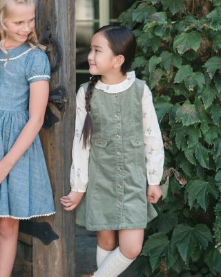 Toddler Girls' Organic Corduroy Button Front Jumper