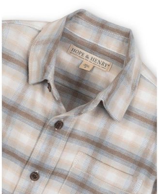 Boys Long Sleeve Flannel Button Down Shirt