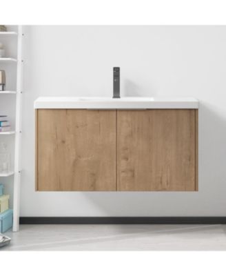36 Inch Floating Bathroom Vanity with Sink and Soft-Close Double Doors