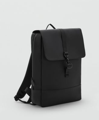Men's Rubberized Flap Closure Backpack