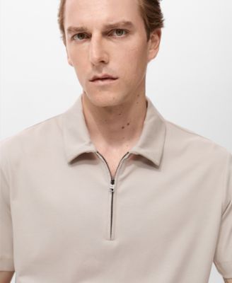 Men's Zip Neck Polo Shirt