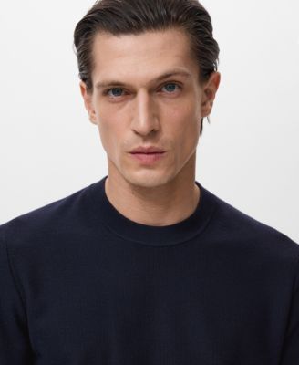 Men's Microstructure Cotton Knitted Sweater