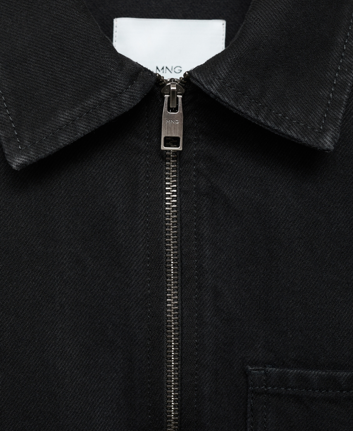 Mango Men's Pockets Denim Jacket In Black