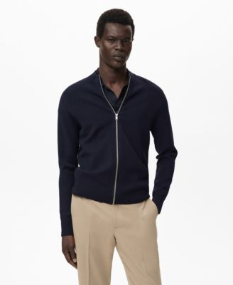 MANGO - Men's Zipped Knit Cardigan