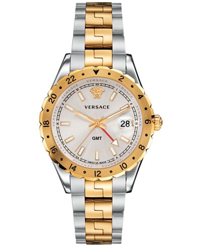 Versace Men's Swiss Two-Tone Ion-Plated Stainless Steel Bracelet Watch 42mm V11030015