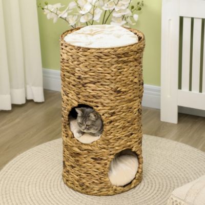 Elevated Cat Tower 3 Hideaways Plush Cushions