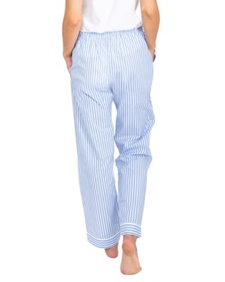 Women's Organic Cotton Poplin Long Pajama Pants