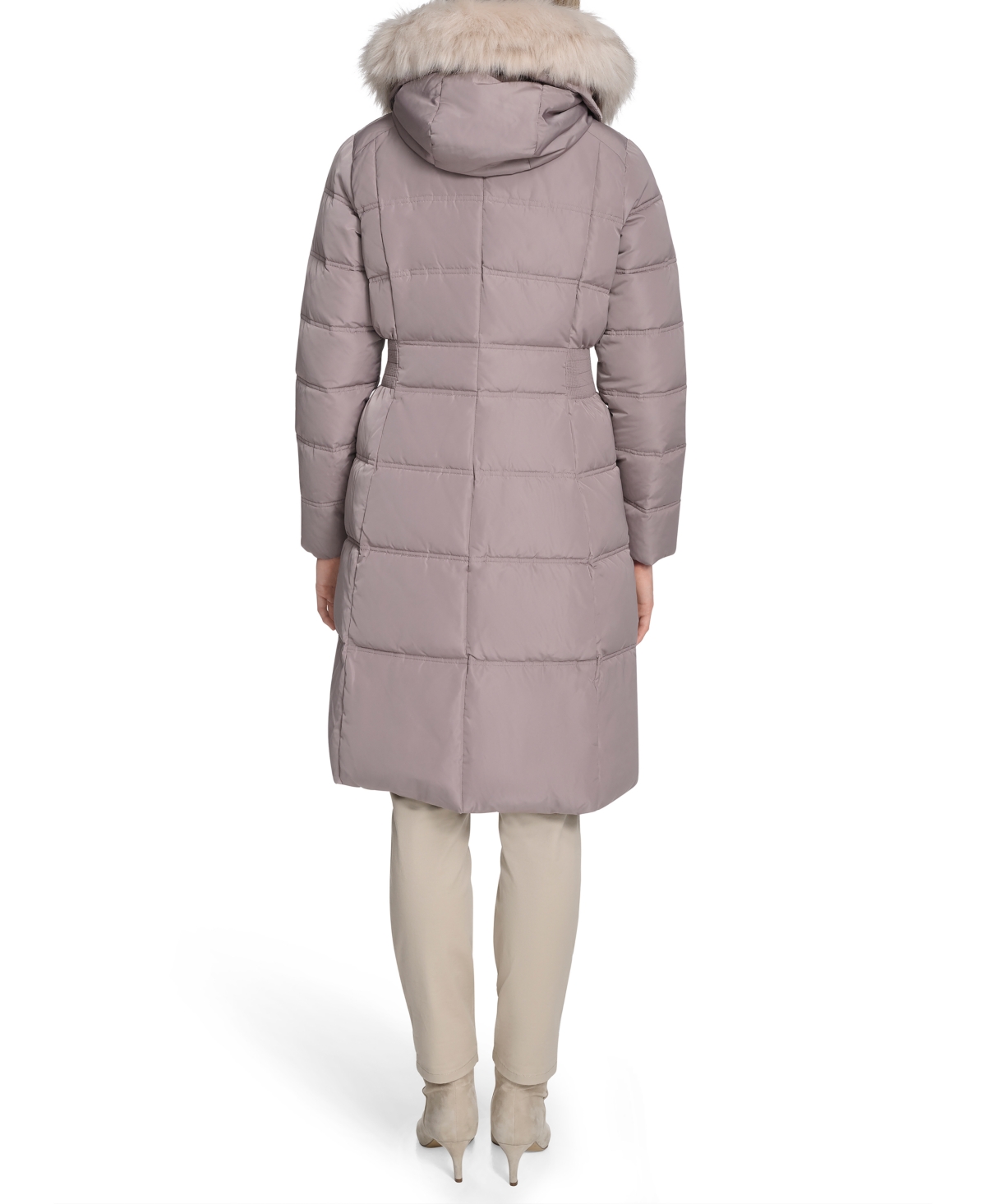 Cole Haan Women's Trim Hood Zip-Front Puffer Coat