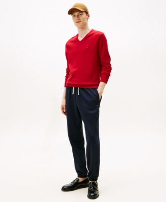 Men's Essential Solid V-Neck Sweater