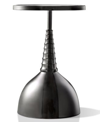 Knoll 16" Metal Round End Table with Pedestal Base