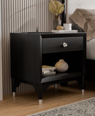 Forma 26" Solid Wood 1-Drawer Nightstand with Touch Light