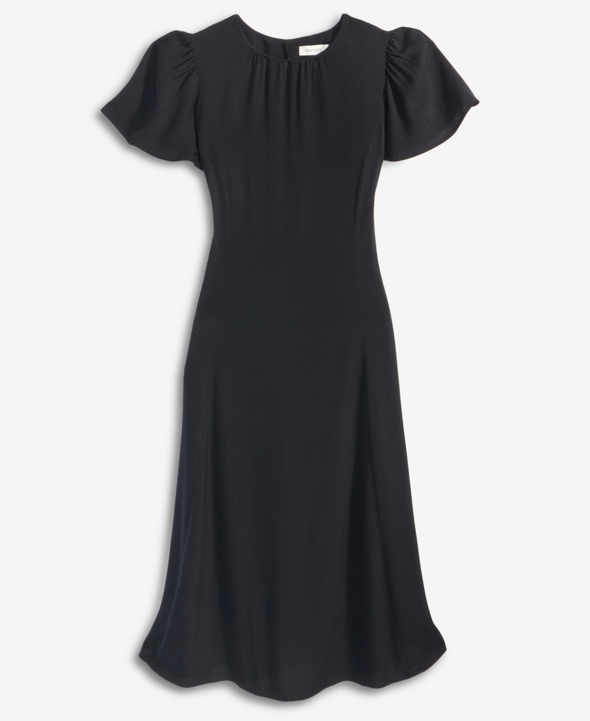 On 34th Women's Flutter-sleeve Midi Dress, Macy's Exclusive In Black