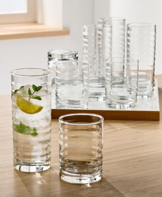 Rippled Double Old-Fashioned & Highball Glasses, Set of 8, Exclusively at Macy's