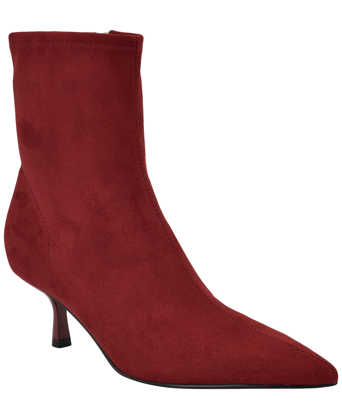 Guess Women's Yanka Pointed Toe Kitten Heel Dress Booties In Red