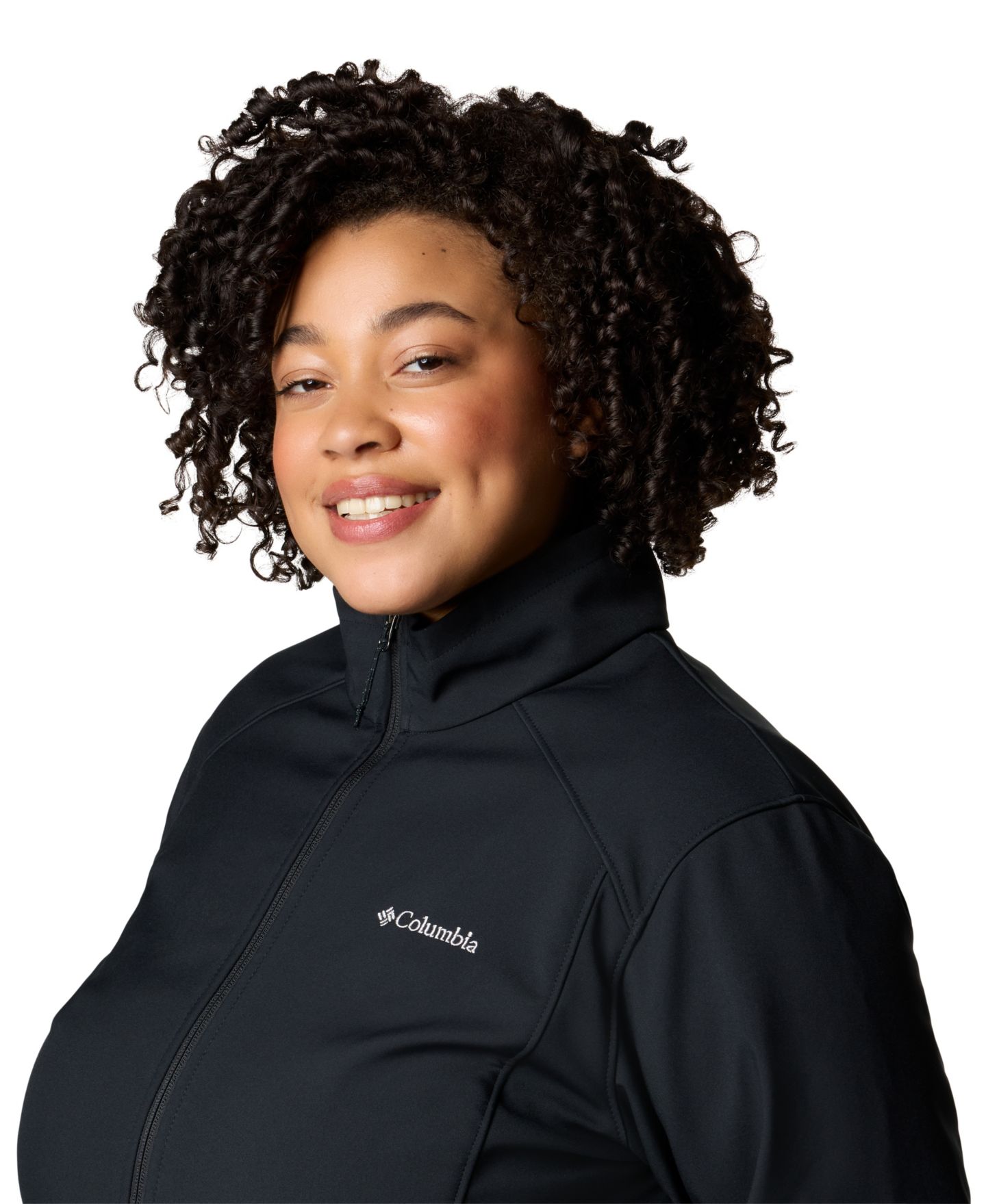 Женская куртка Columbia Plus Size Kruser Ridge III Softshell, цвет: Чёрный — фото 4
