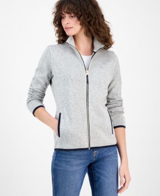 Women's Zip-Front Fleece Sweater jacket 