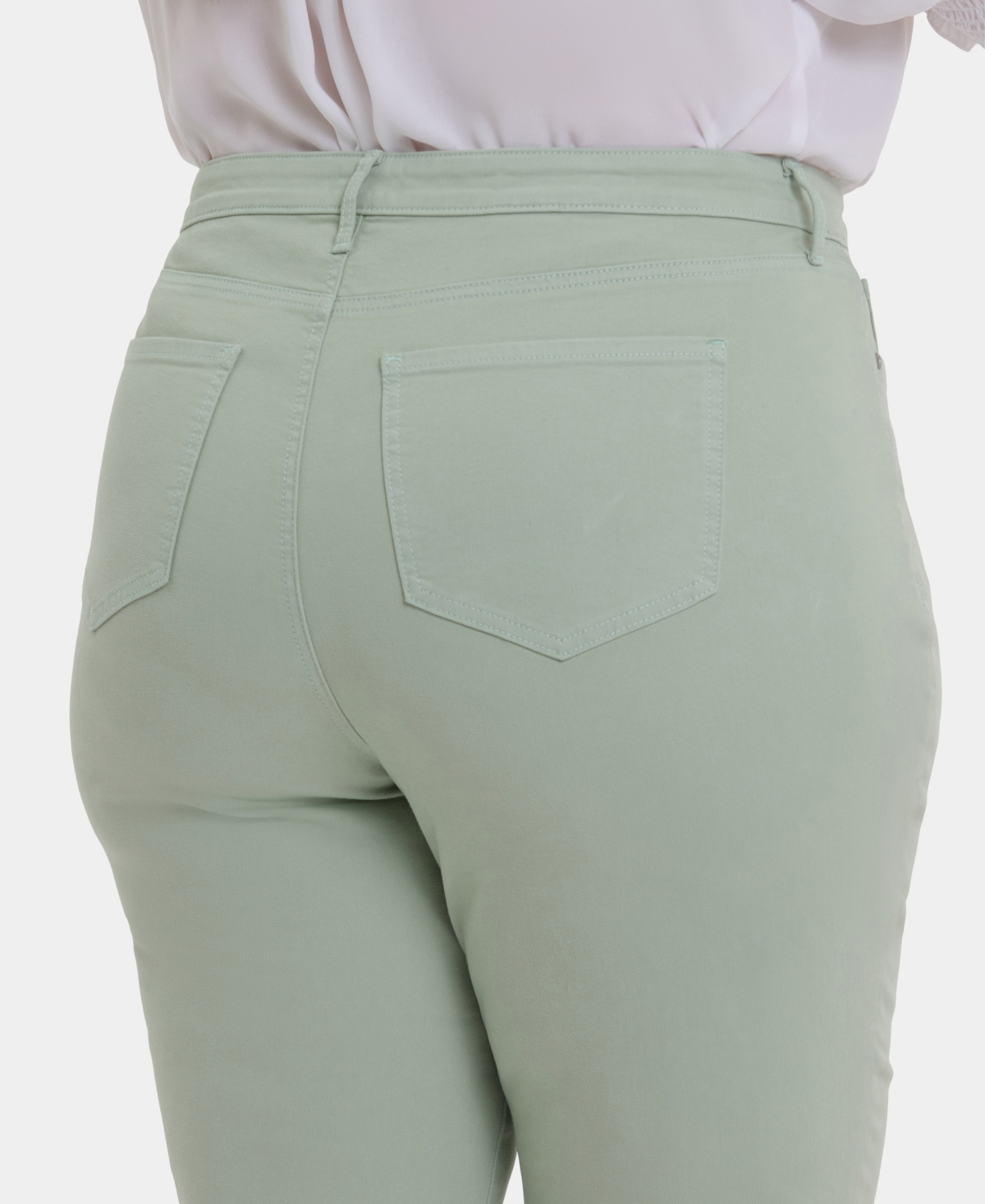 Nydj Plus Size Margot Girlfriend Pull On Jeans In Green