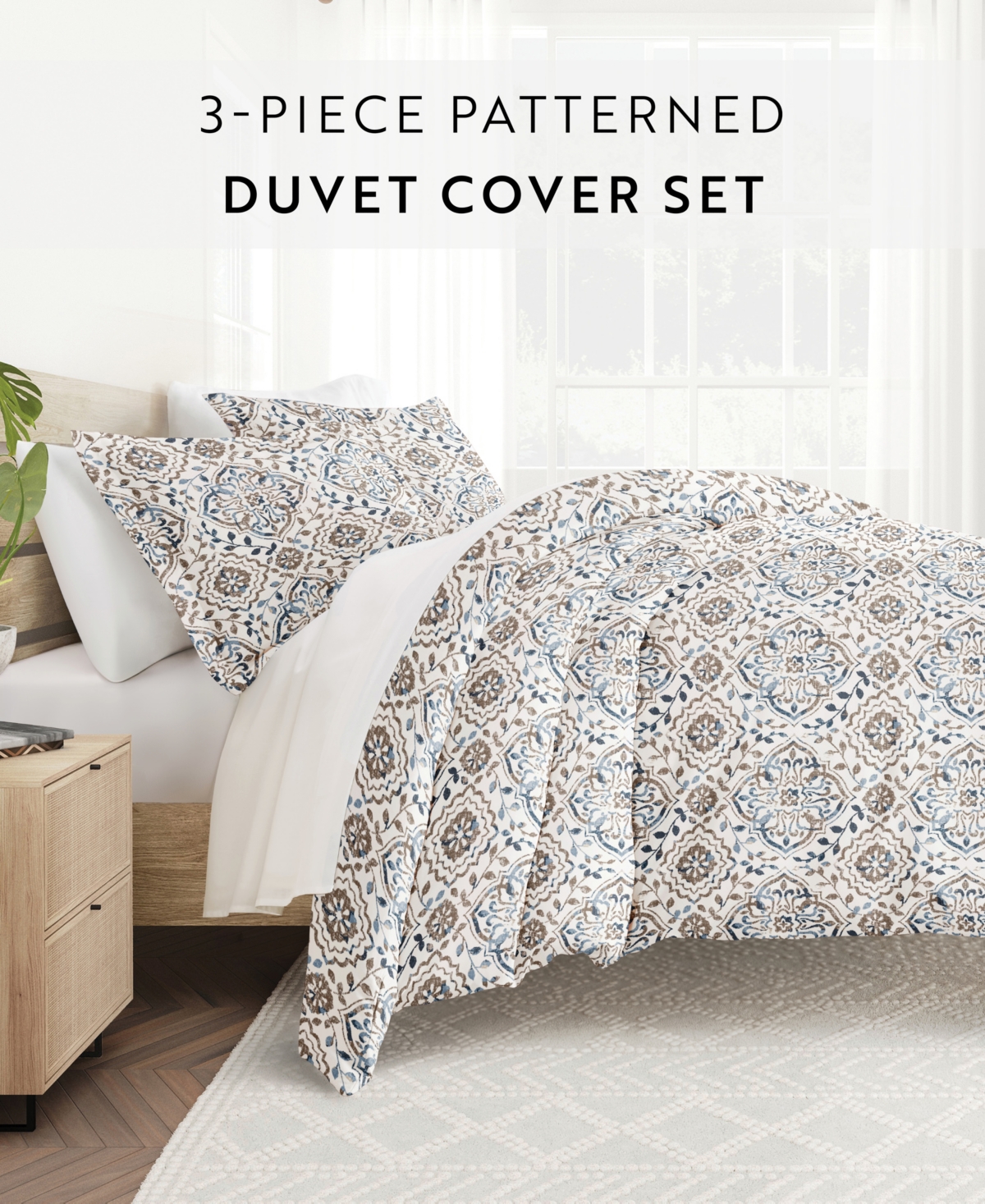 ienjoy Home Rustic Retreat All Season 3-Pc. Duvet Cover Set, Full/Queen