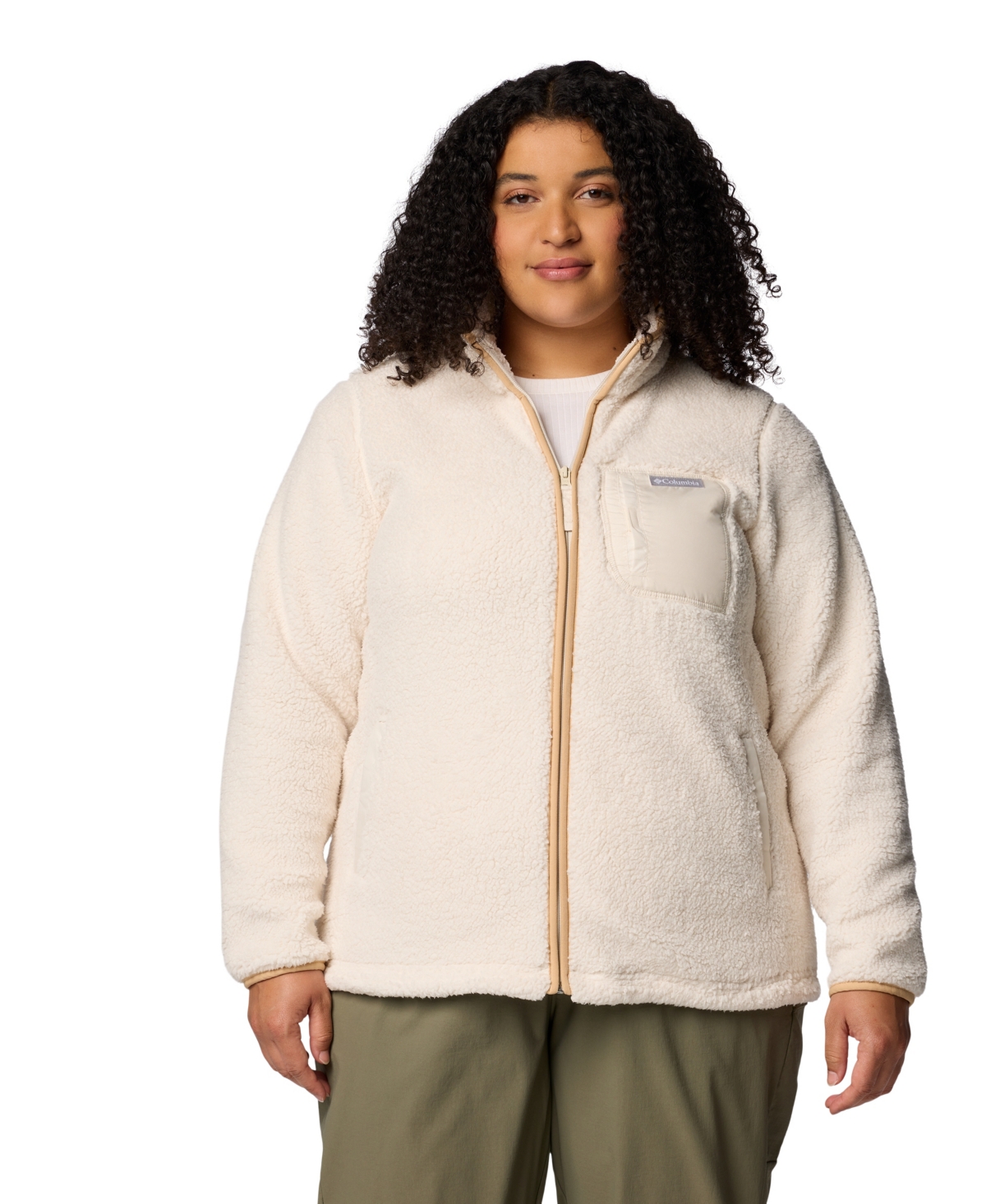Columbia Plus Size West Bend Full Zip Ii Fleece Jacket In Neutral