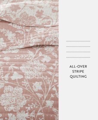 Textured Floral Reversible 2-Pc. Quilt Set, Twin/Twin XL