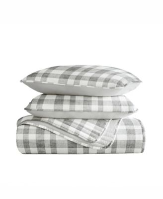 Watercolor Plaid Reversible 2-Pc. Quilt Set, Twin/Twin XL