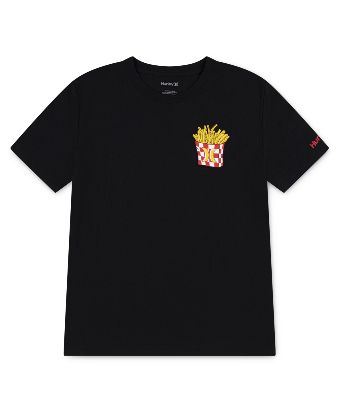 Hurley Kids' Big Boys Printed Short Sleeve T-shirt In Black