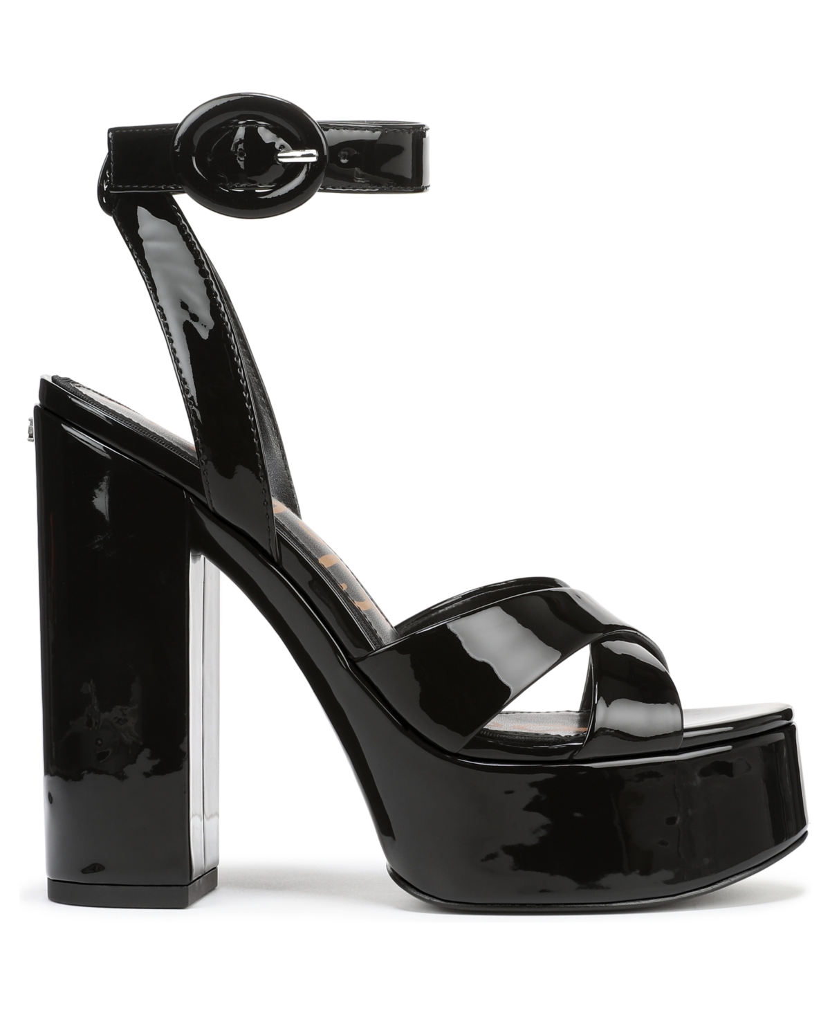 Sam Edelman Savannah Ankle Strap Platform Sandal In Black