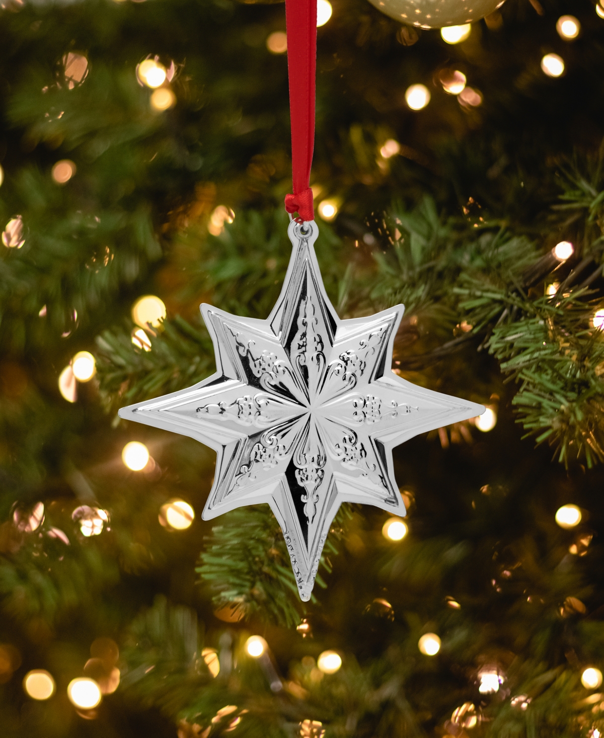 Towle 2025 Sterling Silver Star Ornament, 29th Edition In Silver