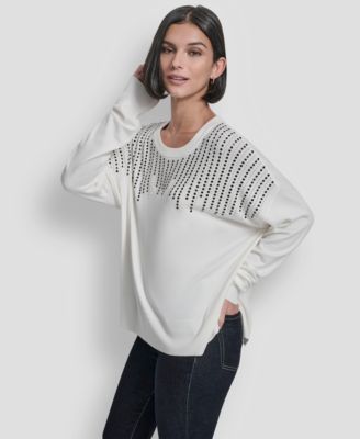 Women's Hotfix Fringe Long Sleeve Sweater