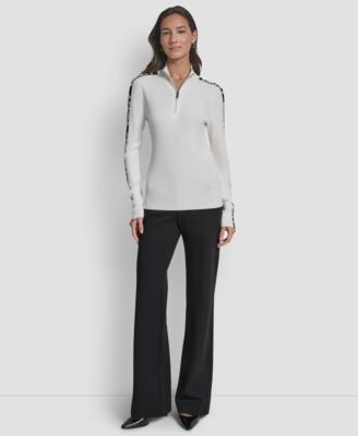 Women's Quarter Zip Mock Neck Sweater