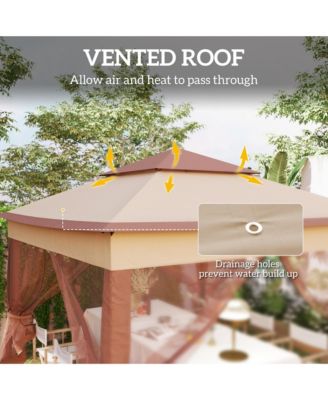 11' x 11' Pop- Up Gazebo Canopy with Carrying Bag,