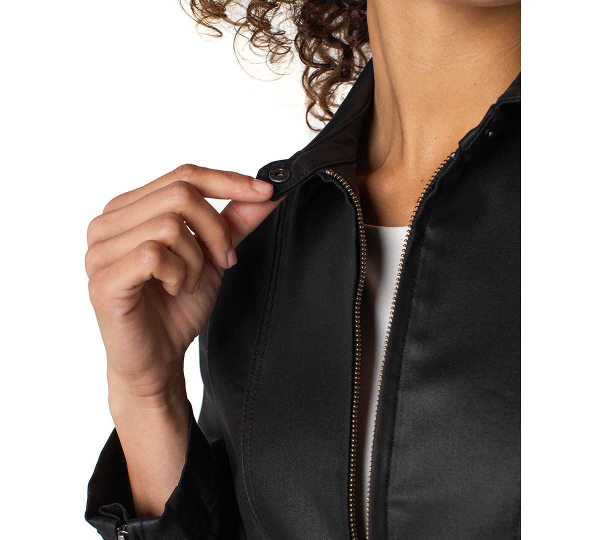 Liverpool Los Angeles 90s Zip Front Jacket In Black