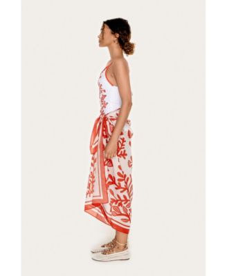 Beach Sarong Wrap - Red Coral
