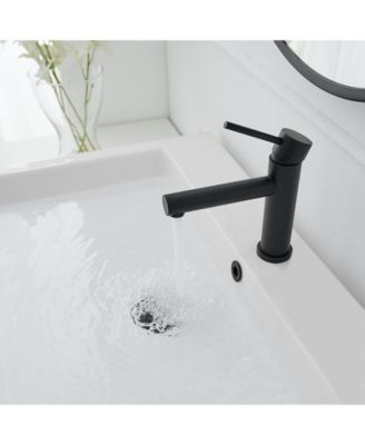 Single Hole Single-Handle Bathroom Faucet in Matte Black