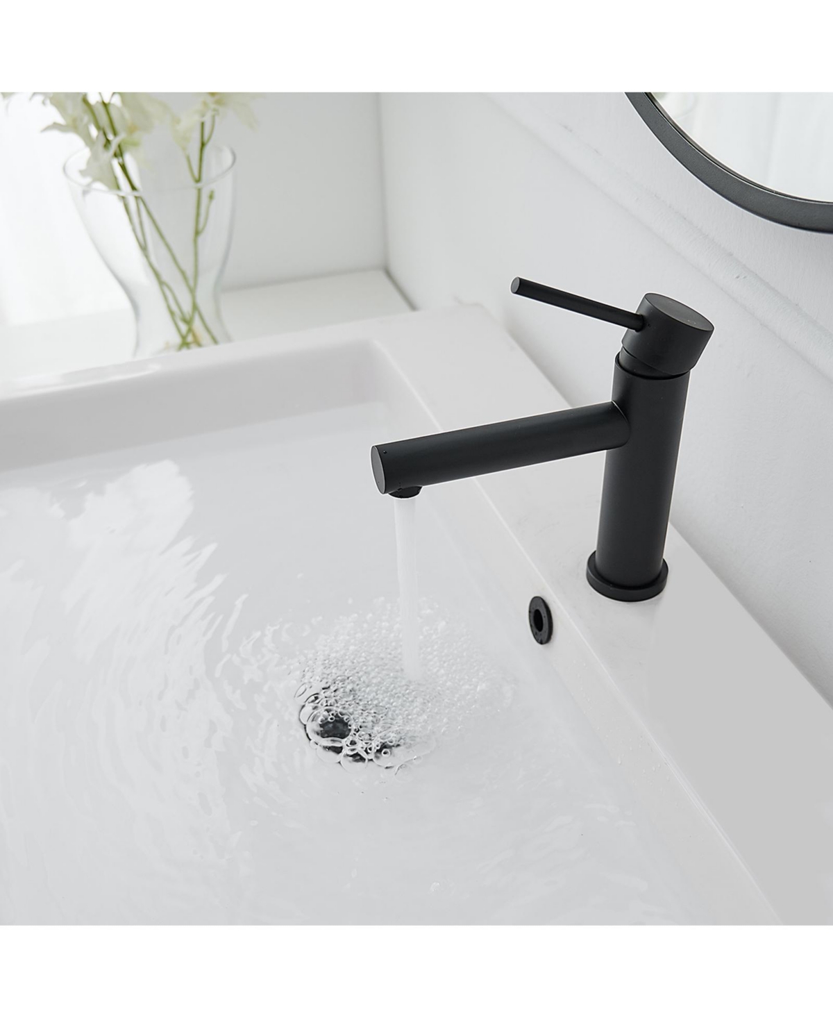 Greenspring Single Hole Single-Handle Bathroom Faucet in Matte Black
