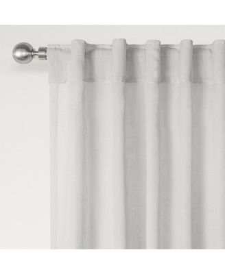 Textured Double Ruffle Rod Pocket Curtains Pair, 52"x84"