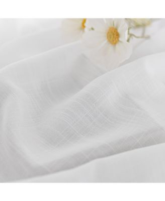 Linen Blend Light Filtering Curtains for Living Room (2 Panels), 52"x45"